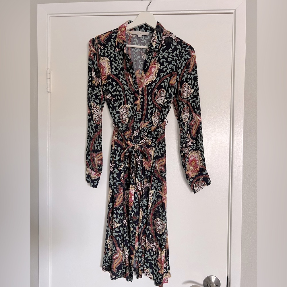 Loft belted shirt dress